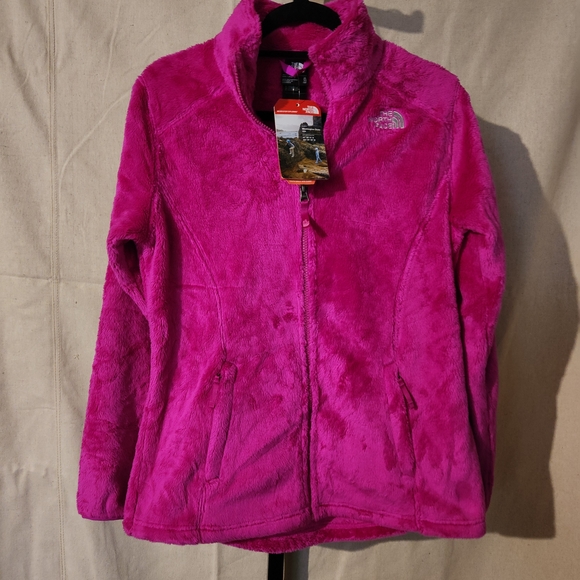 The North Face Girls Hot Pink Fleece Jacket - Picture 1 of 4